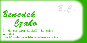 benedek czako business card